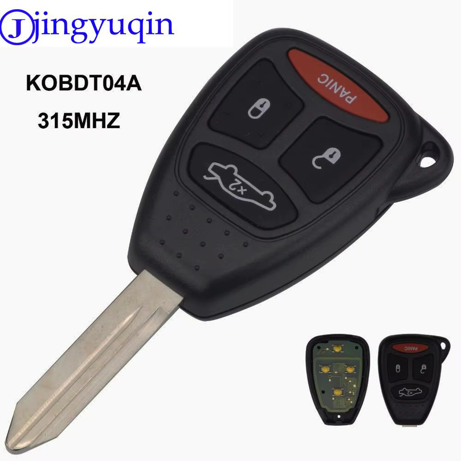 Jingyuqin Fernbedienung Autoschlüssel 315MHz kobdt04a in Schwarz für Dodge Chrysler Jeep Dakota Durango Charger Esprit Grand Cherokee - Bild 3