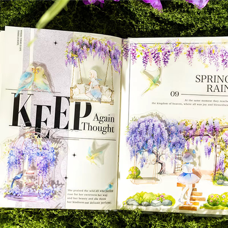Mr. Paper Plant Wisteria Dream Aufkleber Set aus PET in Multicolour für Buchdekoration und Handbuch - Bild 3