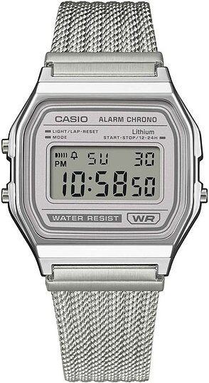 Casio Digitaluhr Vintage, Edelstahl, Silber, Herren, 36,8 mm - Bild 1