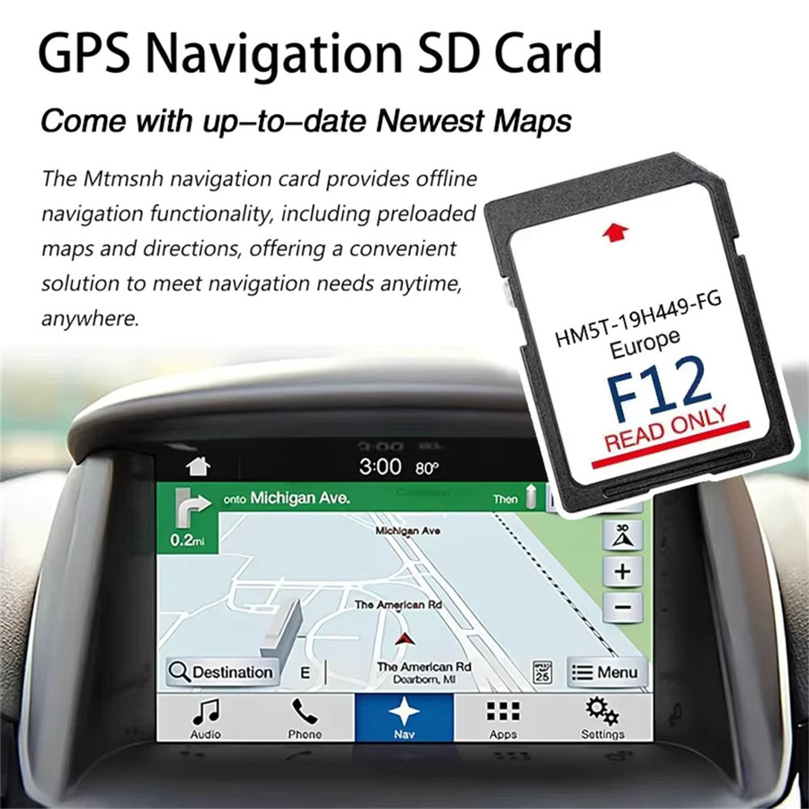 KINGJIAO SD-Navigationskarte für Ford F12 Sync 2 Navigation UK und Europa Update HM5T-19H449-FG in Schwarz - Bild 3