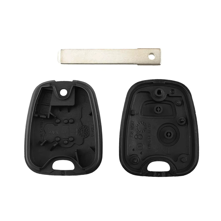 KEYYOU Auto Schlüssel Gehäuse mit 2 Tasten und HU83/VA2 Klinge für Toyota AYGO, Citroen C1 C2 C3 und Peugeot 307 107 207 407, Schwarz - Bild 3