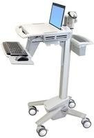Ergotron StyleView EMR Laptop Cart Wagen für Notebook, Tastatur, Maus und Barcode-Scanner in Grau, Weiß und Polished Aluminum, für Bildschirme bis zu 43,9 cm (SV41-6100-0) - Bild 1