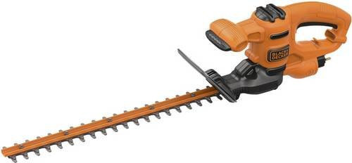 BLACK+DECKER Elektro-Heckenschere BEHT201-QS mit 420W und 450mm Schnittlänge in Schwarz-Orange - Bild 1