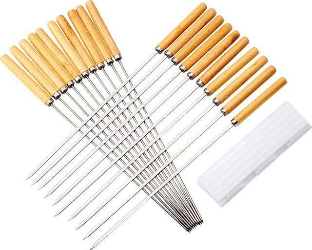 20 Stück Edelstahl Grillspieße für Shish Kabob in Silber - Bild 1