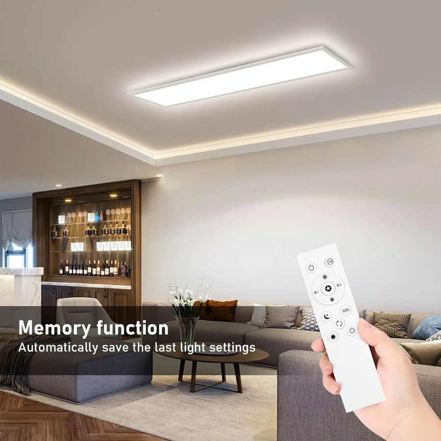 Oraymin LED-Deckenleuchte dimmbar mit Fernbedienung, B/H: 100 x 25 cm, 30 W, 3300 lm, integrierte LED für Wohnzimmer und Schlafzimmer - Bild 4
