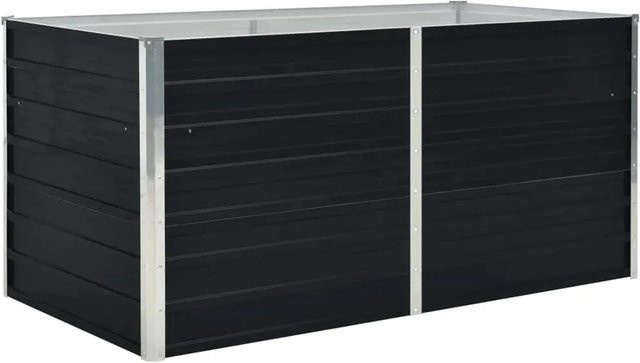 furnicato Hochbeet aus verzinktem Stahl in Anthrazit, B/T/H: 160 x 80 x 45 cm - Bild 1