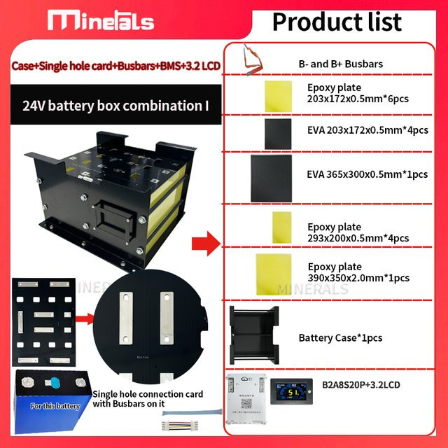 JK 24V DIY Batteriegehäuse Kit mit 8S 200A Smart BMS für LiFePO4 Batterien 280Ah bis 340Ah - Bild 1