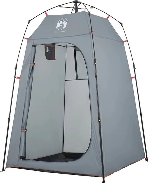 vidaXL Sichtschutzzelt Grau aus Polyester mit Quick Release System und wasserdichter Funktion, B/T/H: 220 x 150 x 150 cm - Bild 1