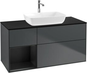 V&B Waschtischunterschrank Finion in Anthrazit, Breite: 120 cm, Tiefe: 50,1 cm, Höhe: 50,1 cm - Bild 1