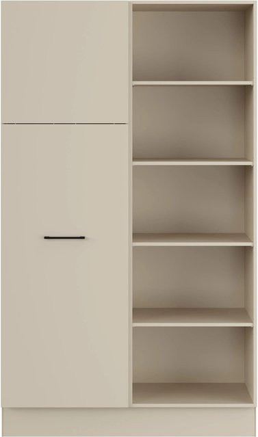Impuls Küchen Hauswirtschaftsmodul HWR412005 in Kieselgrau mit Soft-Close-Türen und internen Regalböden, Breite: 120 cm - Bild 1
