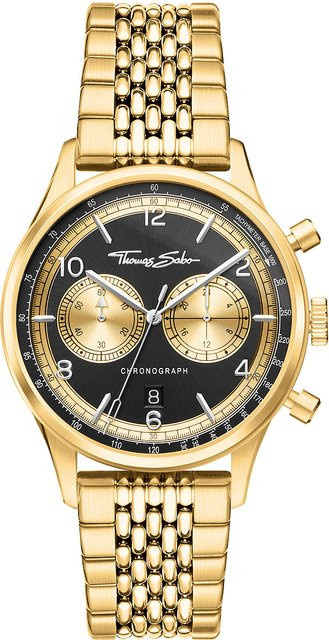 Thomas Sabo Chronograph, Quarz, Edelstahl, Gold, 40 mm, Herren - Bild 1