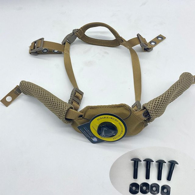 Taktischer Helm Topfactory mit Drehknopf-Aufhängungssystem und verstellbarem Kinnriemen in Grau - Bild 1