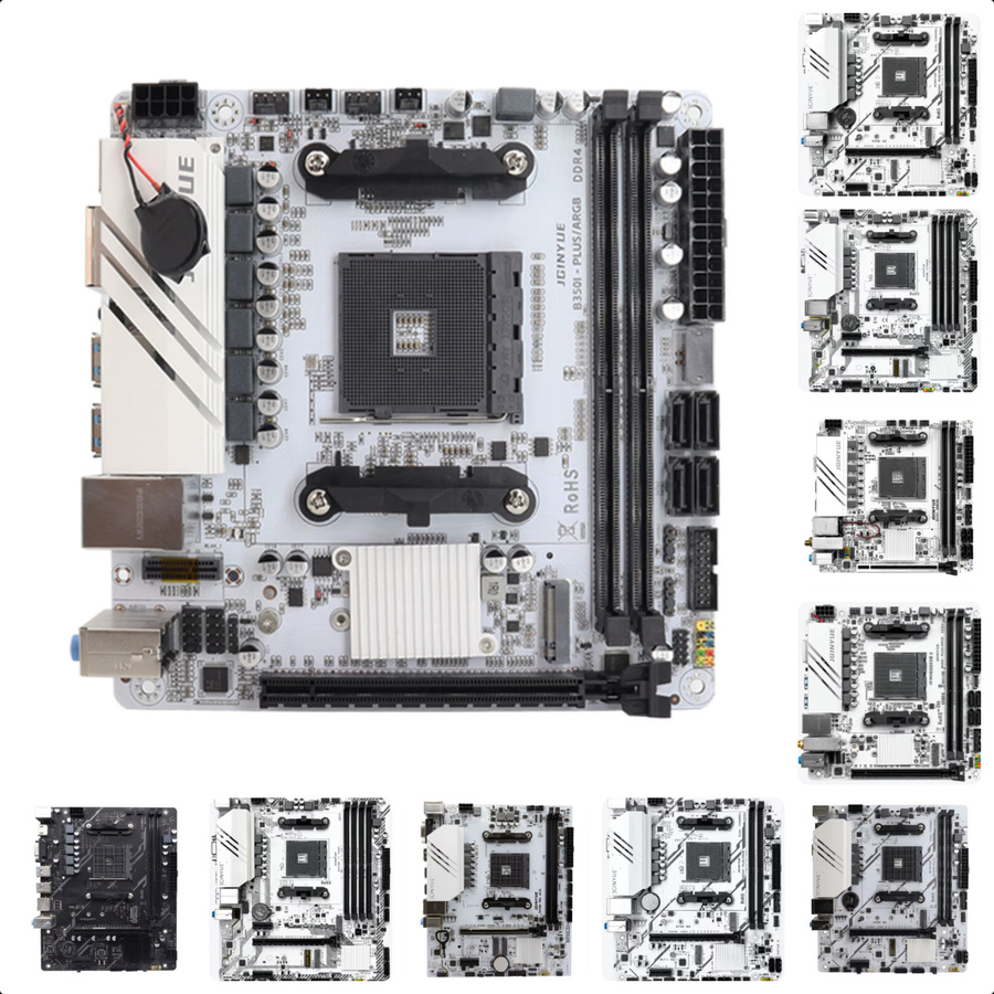 T.F.SKYWINDINTL AM4 Mainboard B35/B45 Serie für AMD ITX/M-ATX mit DDR4 Dual Channel, M.2 NVMe und 4 x SATA 3.0 USB in Weiß - Bild 7
