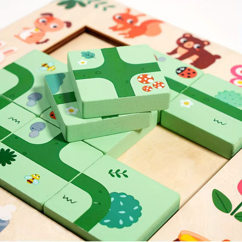 Lee's Sharing Holz finden Route Puzzle, ab 3 Jahre - Bild 2