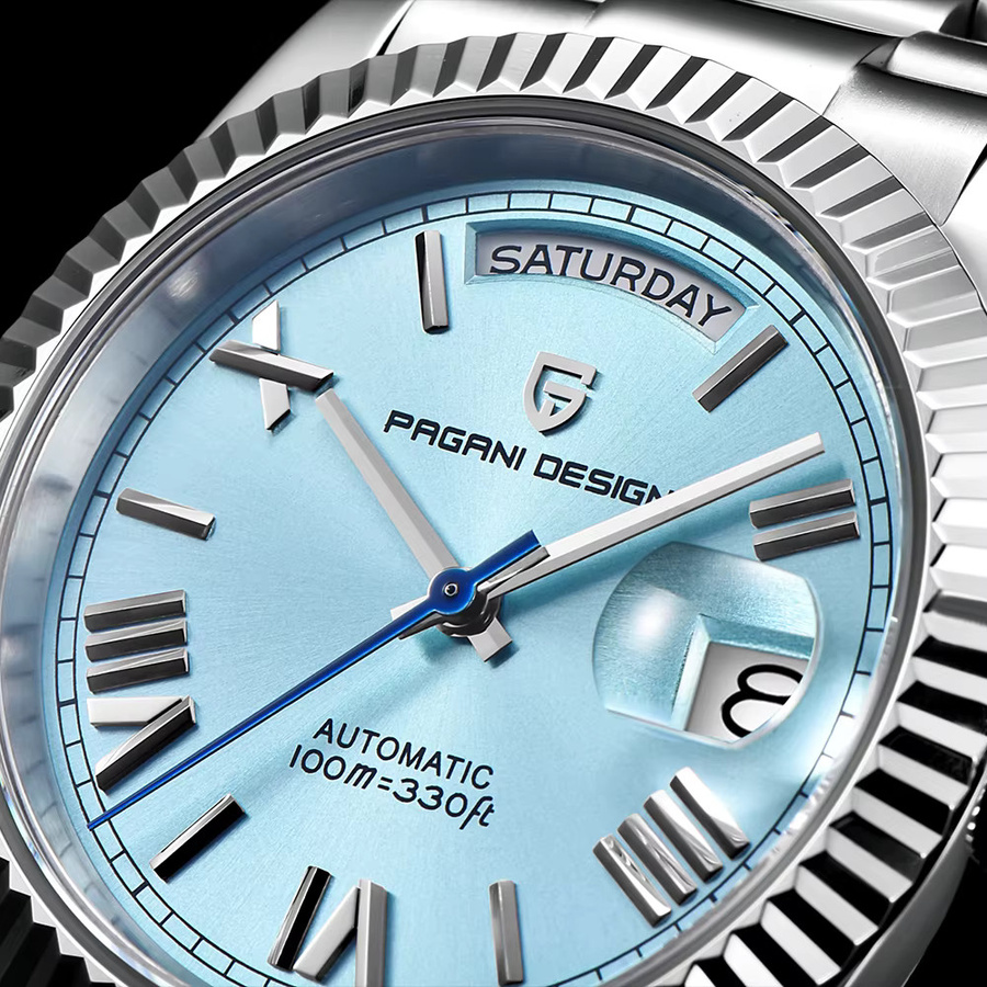 PAGANI DESIGN Automatik-Armbanduhr, Edelstahl, Blau, Herren - Bild 4