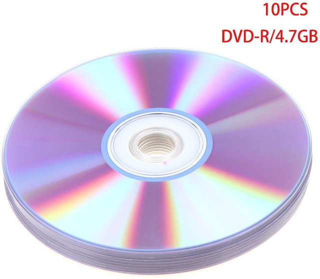 10 Stück CD-R Rohlinge beschreibbar 700MB 80Min 52X und 4,7GB 120Min 16X Multicolor - Bild 1