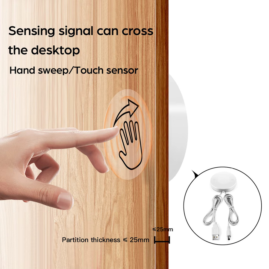 MALITAI USB LED Dimmer Touch Sensor Schalter für Holz, Glas oder Acryl, Durchlassgröße: 25 mm - Bild 3