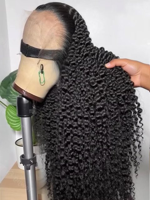 HJ WEAVE BEAUTY Deep Wave Lace Frontal Perücke, 300% Dichte, Damen - Bild 1