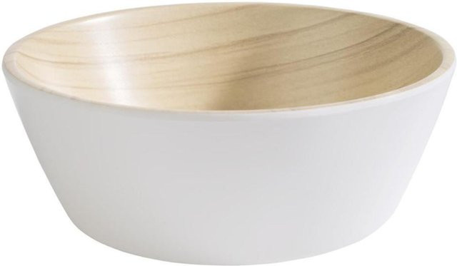 APS Schale FRIDA aus Melamin, rund, beige/weiß, Durchmesser: 15 cm, Höhe: 5,5 cm, 440 ml - Bild 1