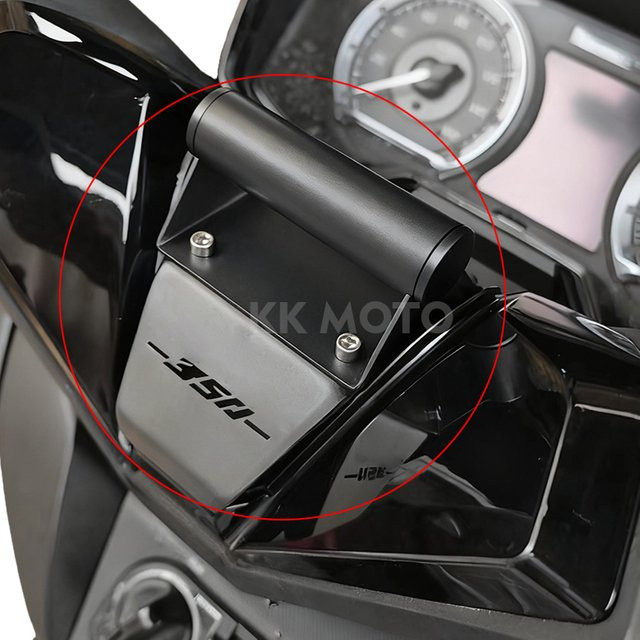 ANLUSON Handyhalter und GPS-Halterung für Honda Forza 350 in Schwarz (22mm) - Bild 1