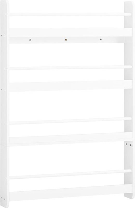 SoBuy Kinderregal mit 4 Fächern in Weiß, minimalistisches freistehendes Regal, B: 80 cm, T: 12 cm, H: 118 cm - Bild 1