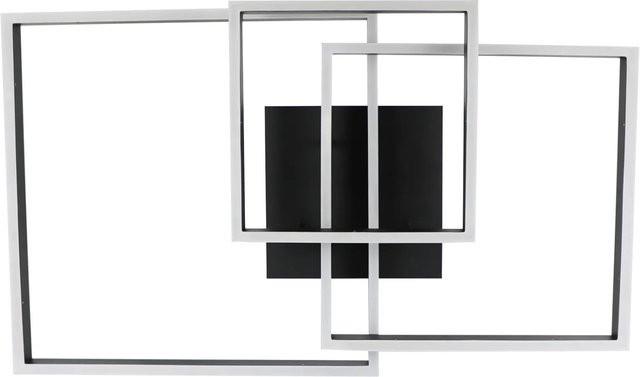 NETTLIFE LED Deckenleuchte aus Metall in Schwarz, dimmbar mit Fernbedienung, Breite: 82 cm - Bild 1