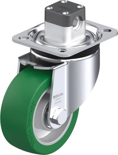 Blickle Lenkrolle LK-ALST 100K-1-CS11 mit Feststeller, silber, Rad-Durchmesser: 100 mm, Tragfähigkeit: 320 kg - Bild 1