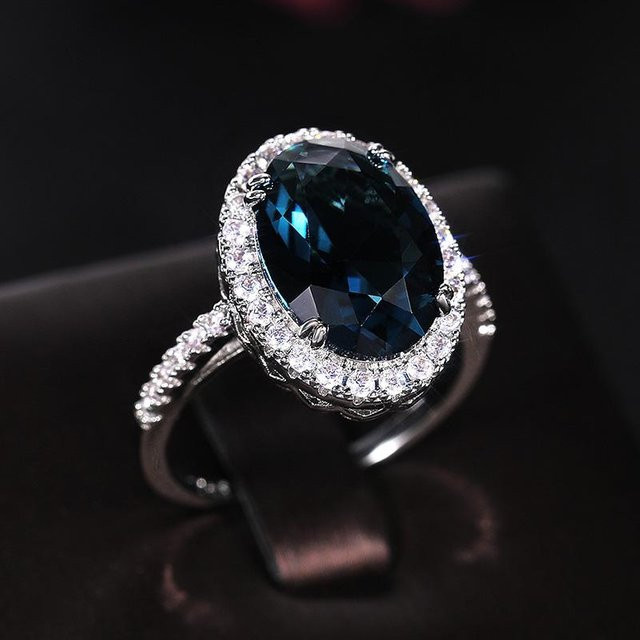 YIRAN Jewelry Ring, Zirkonia, Kupfer, Schwarz, Damen - Bild 1