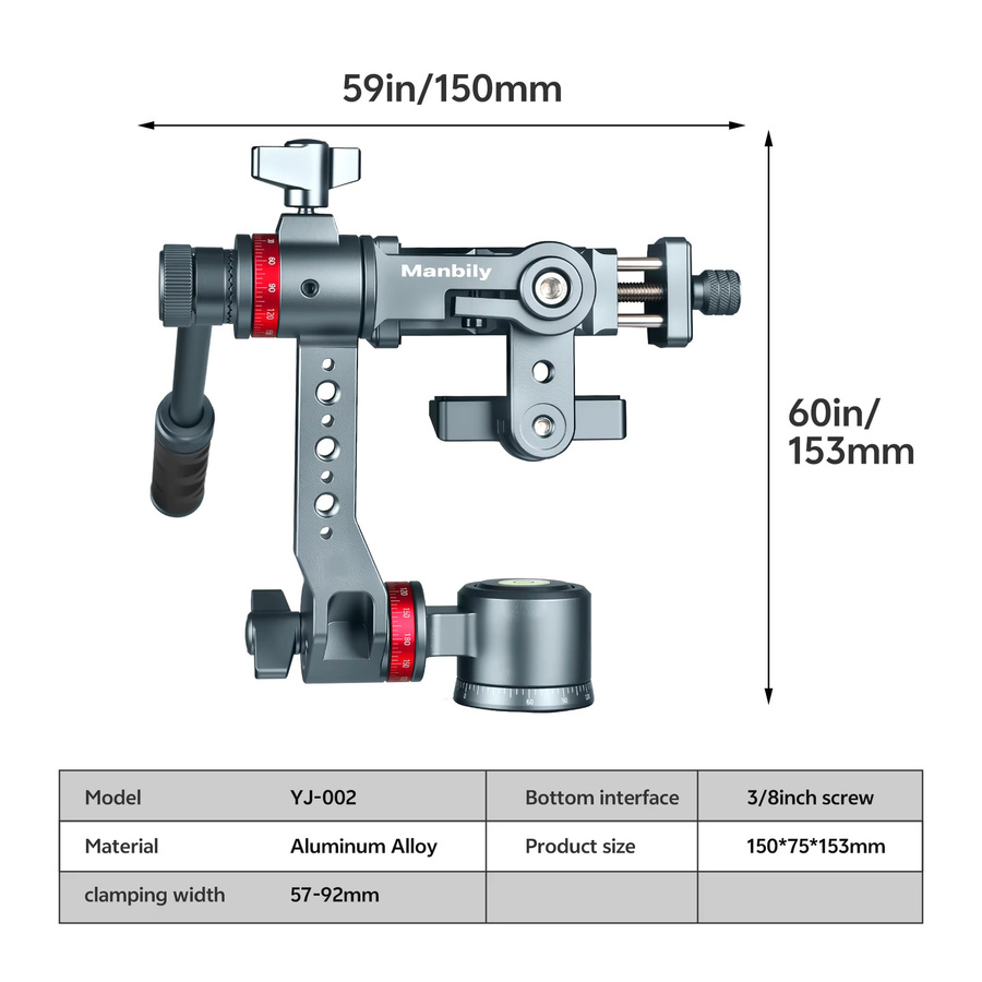 Manbily Mobiler 3-Achsen-Gimbal Stabilisator YJ-002 mit 360-Grad-Rotation und Griff für dein Smartphone - Bild 2