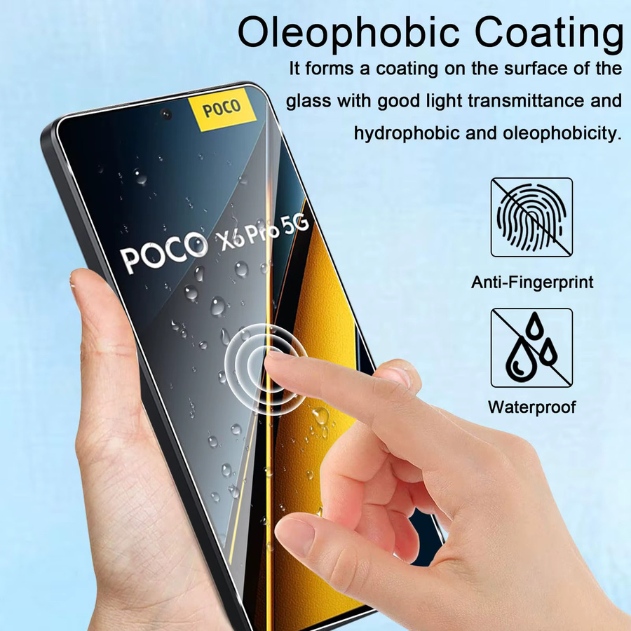 Xiaomi POCO X6 Pro Displayschutzfolie aus gehärtetem Glas, transparent, 9H HD - Bild 3