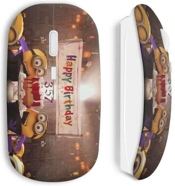 MANIACASE Minion Happy Birthday kabellose Wi-Fi Maus in Multicolour - Bild 1