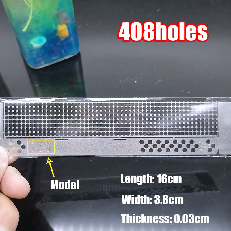 Edelstahl-Lineal für 5D-Diamant-Malerei und Stickerei mit 408, 1020 oder 2200 Löchern für runde Bohrer, Farbe: Silber - Bild 3