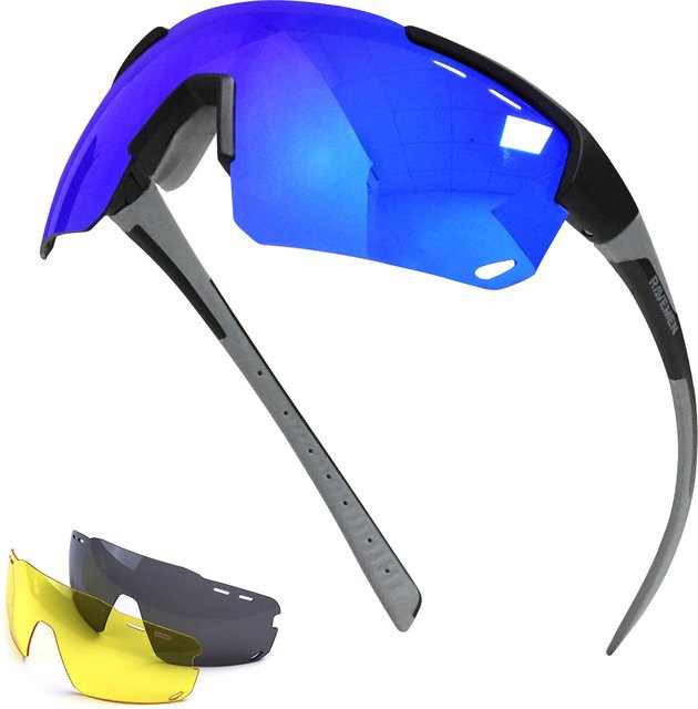 RAVEMEN CG13 Sportsonnenbrille, Vollrand, TR90, Blau - Bild 1