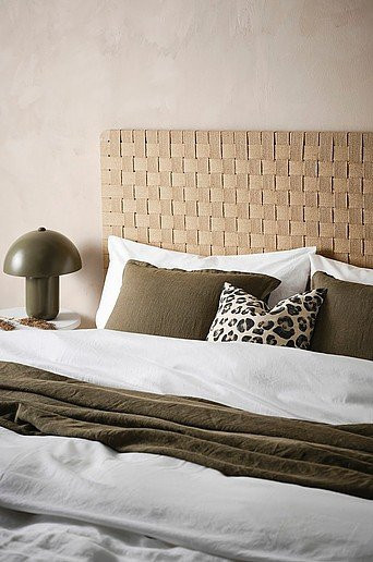 Jotex KÖPENHAMN FSC Kopfteil aus Massivholz und Rattan in Beige, Breite: 160 cm, Höhe: 80 cm, Tiefe: 3 cm - Bild 1