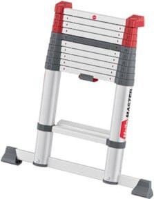 Hailo Aluminium-Teleskopleiter Master T100 FlexLine in Silber mit 11 Stufen - Bild 1