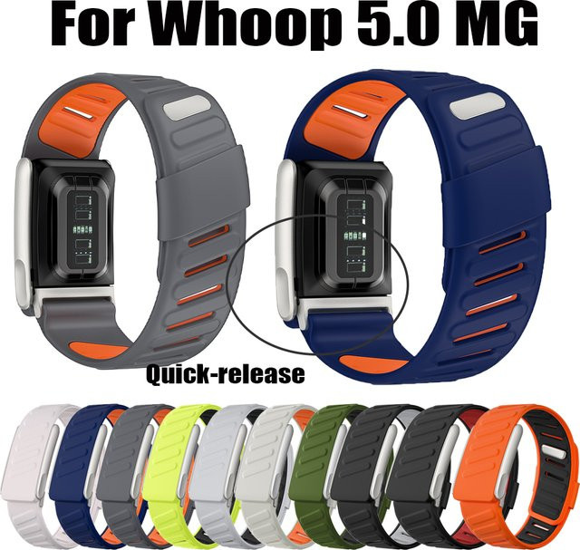 QCTOG Smartwatch-Armband, Silikon, Schwarz, Whoop 5.0 MG - Bild 1