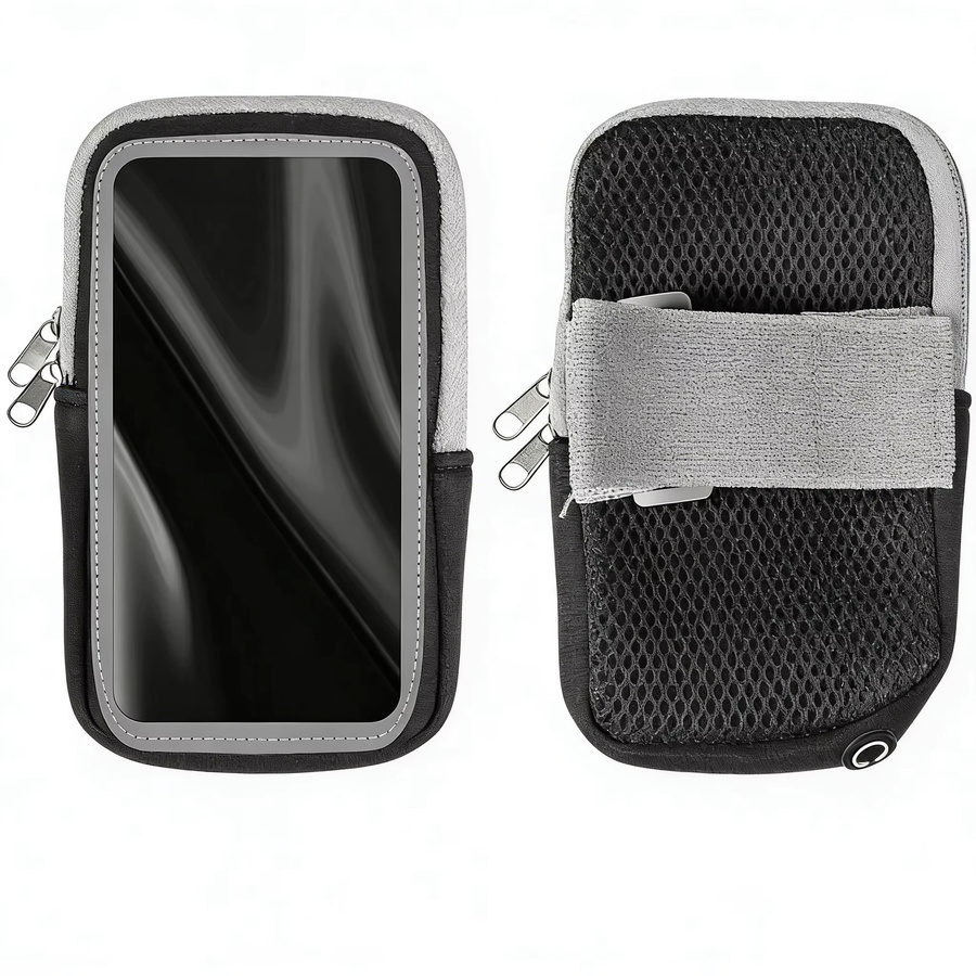 Universelle Telefon-Armtasche mit Touchscreen für Herren und Damen in Schwarz, geeignet für Handys bis 15,2 cm - Bild 3