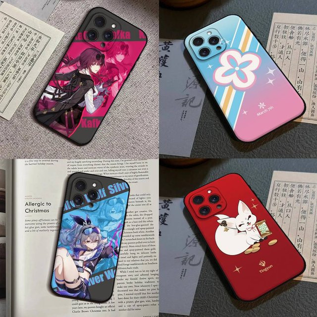Honkai Star Rail Handyhülle für iPhone 11 bis 17 Pro Max, weiche Schutzhülle, Schwarz - Bild 1