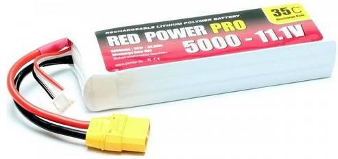 Red Power LiPo Modellbau-Akkupack 11.1V 5000 mAh 35 C mit XT90 Stecker in Rot-Weiß - Bild 1