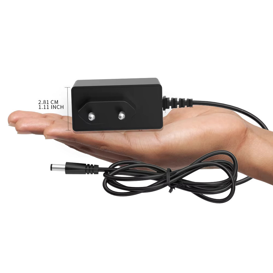 Schwarzes AC DC Wandladegerät Netzteil mit EU-Stecker 12V 0,5A 500mA für CCTV-Kamera LED-Streifen Lautsprecher Router und Drucker - Bild 2