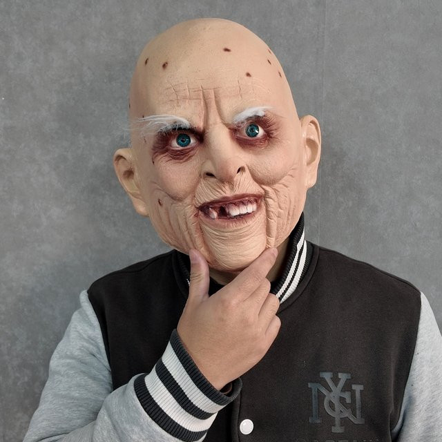 patygr Realistische Faltenmaske Alter Mann, Horror-Maske, Cosplay-Requisite - Bild 1