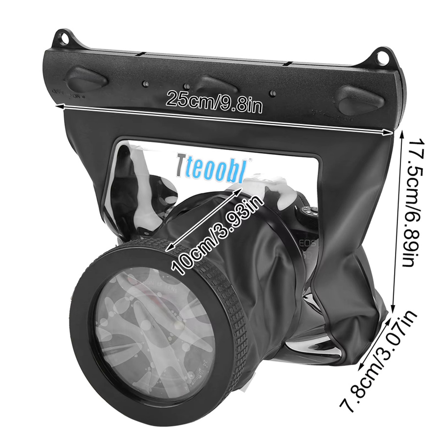 Tteoobl Unterwasser Kamera Gehäuse für Nikon DSLR-Kameras, Wasserdichte Diving Case Tasche bis 20m, Farbe: Weiß - Bild 5