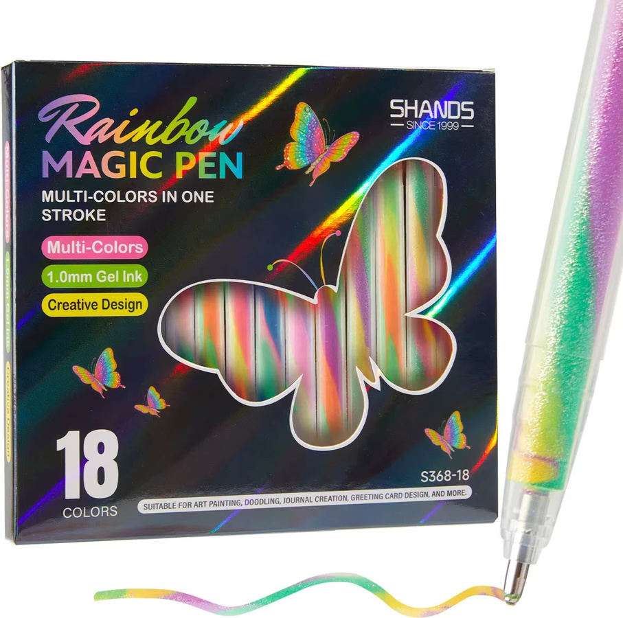 Glitzer-Gel-Textmarker-Set in Multicolour mit 1,2 mm Spitze für Tagebücher, Basteln und Grußkarten - Bild 2
