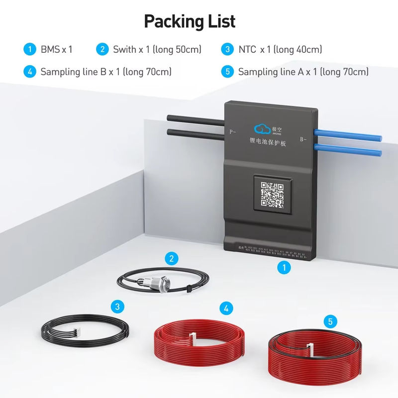 JIKONG Smart BMS JK-BD6A20S15P Active Balance Management System für Li-Ion, LiFePO4 und LTO Batterien, 150A, Farbe: Schwarz - Bild 4