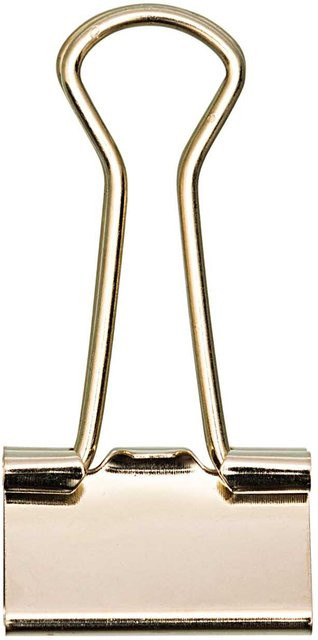 Rico Design Paper Poetry Foldback Klammern in Gold, 12 Stück, 19 mm - Bild 1