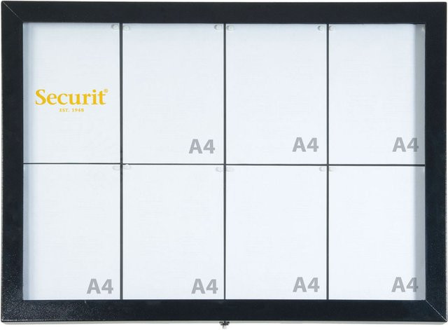Securit LED-Menühalter A4 Black Star XXL aus schwarzem Stahl, Farbe: Schwarz, B/T/H: 91,5 x 22 x 67 cm - Bild 1