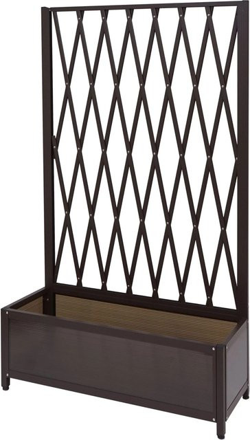 MCW Rankgitter G21 Scherengitter als Rankhilfe für Blumenkasten und Pflanzkübel, braun, H x B x T: 152 x 90 x 35 cm - Bild 2
