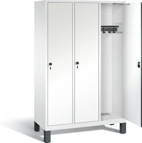 C+P Garderobenschrank Evolo in Weiß und Verkehrsweiß, H x B x T: 185 x 120 x 50 cm - Bild 1