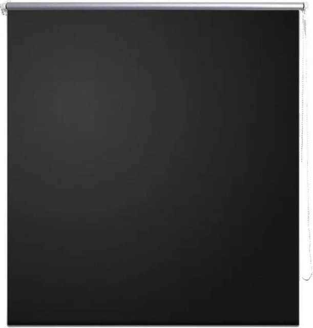 vidaXL Verdunkelungsrollo aus Polyester in Schwarz, thermoisolierend, B/H: 80 x 175 cm - Bild 1