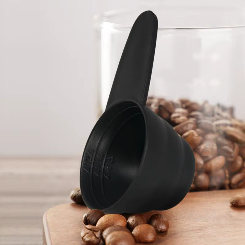 Schwarzer Kunststoff-Messlöffel mit kurzem Griff für Kaffee, Tee und Gewürze - Bild 3